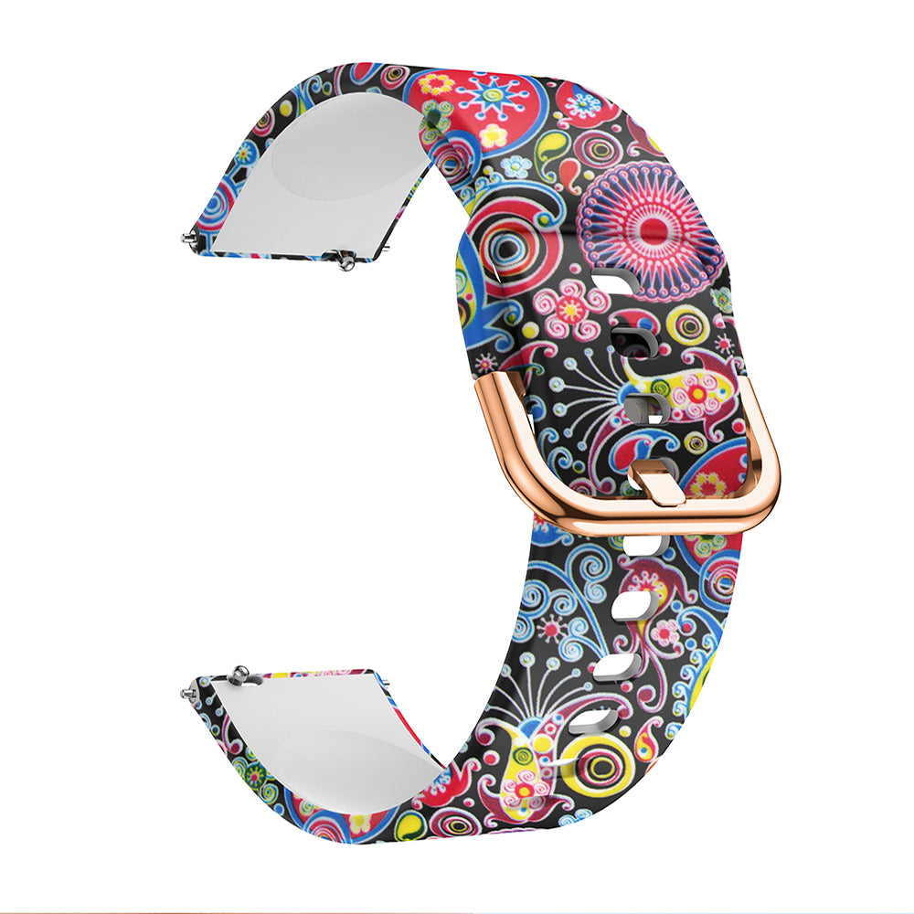 For Samsung Galaxy Watch Active 20mm Colorful Pattern Silicone Watch Band Replacement Watch Strap For Samsung Galaxy Watch Active 20mm Colorful Pattern Silicone Watch Band Replacement Watch Strap